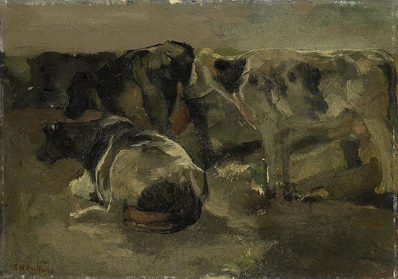 George Hendrik Breitner Four Cows Spain oil painting art